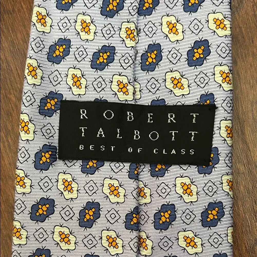 Robert Talbott Sophisticated Floral Tie in Purple, 100% Silk, Perfect for Office